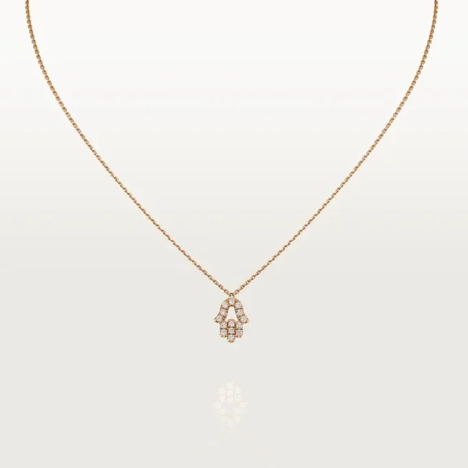 Hjerter og symboler-anheng – rosa gull, diamanter – Cartier