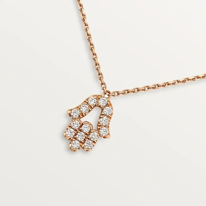Hjerter og symboler-anheng – rosa gull, diamanter – Cartier