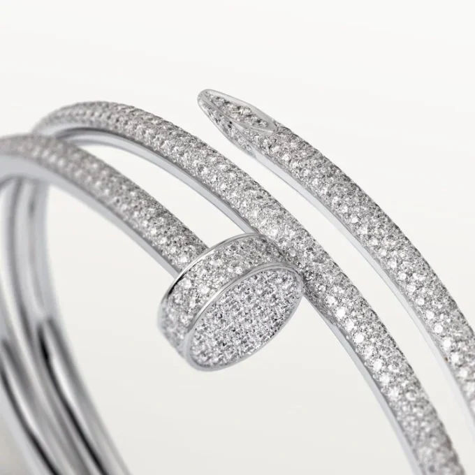 Juste Un Clou-armbånd, dobbelt, halvpavé