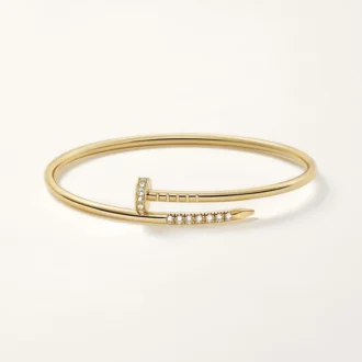 Juste Un Clou-armbånd, liten modell, diamantbesatt på baksiden