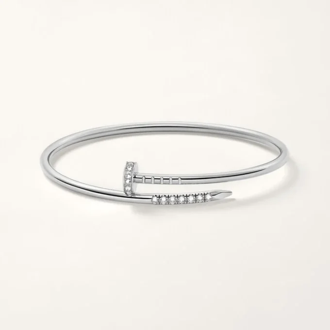 Juste Un Clou-armbånd, liten modell, diamantbesatt på baksiden