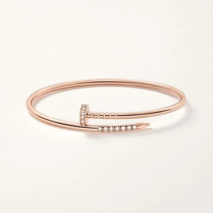 Juste Un Clou-armbånd, liten modell, diamantbesatt på baksiden