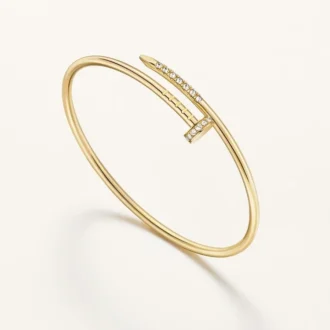 Juste Un Clou-armbånd, liten modell, diamantbesatt på baksiden
