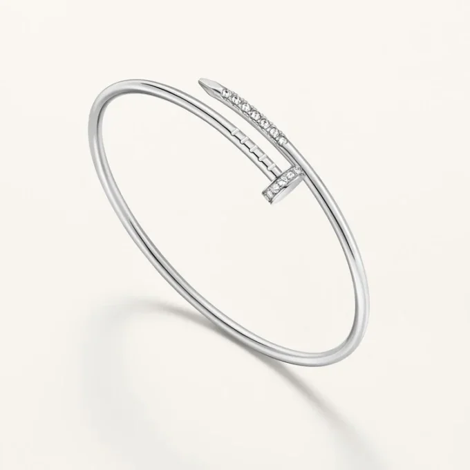 Juste Un Clou-armbånd, liten modell, diamantbesatt på baksiden