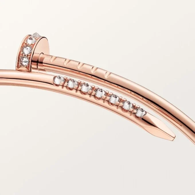 Juste Un Clou-armbånd, liten modell, diamantbesatt på baksiden