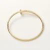 Juste Un Clou-armbånd, liten modell, diamantbesatt på baksiden