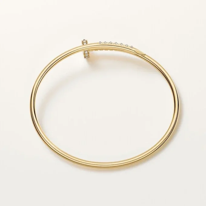 Juste Un Clou-armbånd, liten modell, diamantbesatt på baksiden
