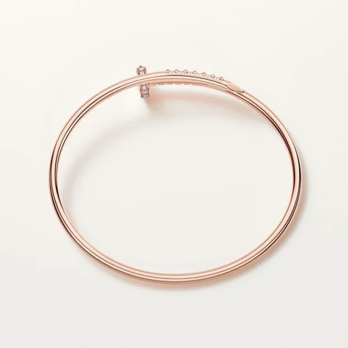 Juste Un Clou-armbånd, liten modell, diamantbesatt på baksiden