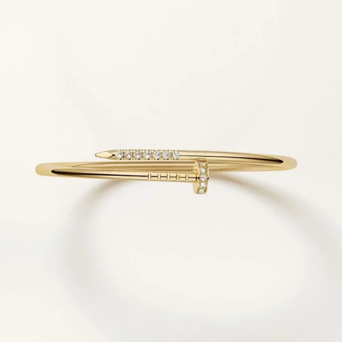 Juste Un Clou-armbånd, liten modell, diamantbesatt på baksiden