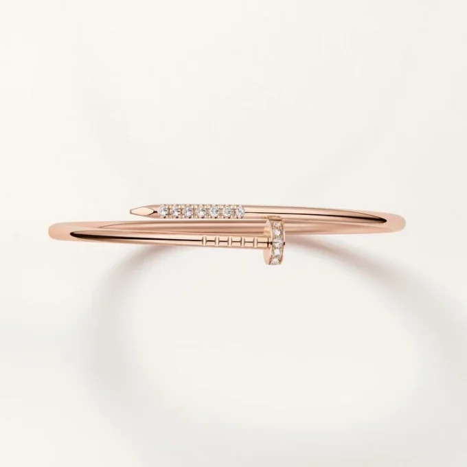 Juste Un Clou-armbånd, liten modell, diamantbesatt på baksiden