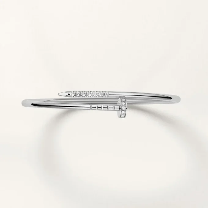 Juste Un Clou-armbånd, liten modell, diamantbesatt på baksiden