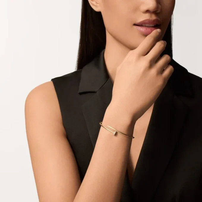 Juste Un Clou-armbånd, liten modell, diamanter