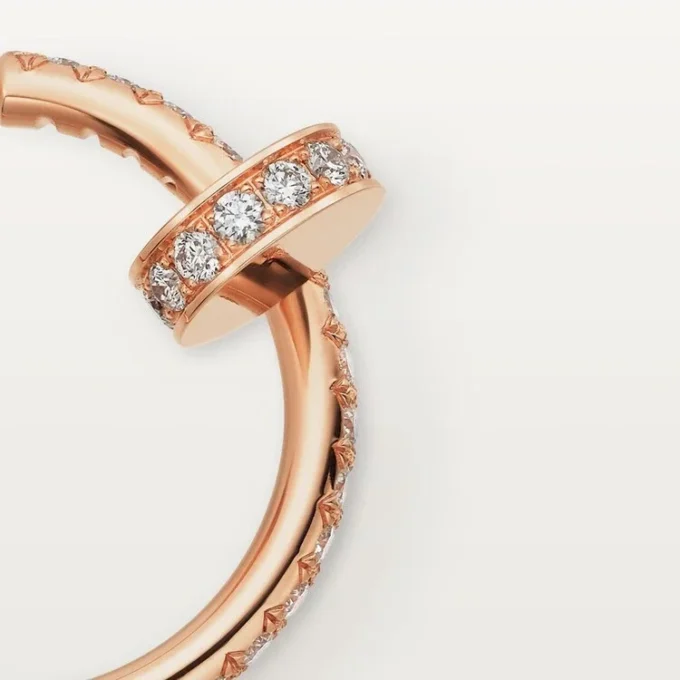 Juste Un Clou diamant-hoop-øreringer, rosagull | Cartier Us