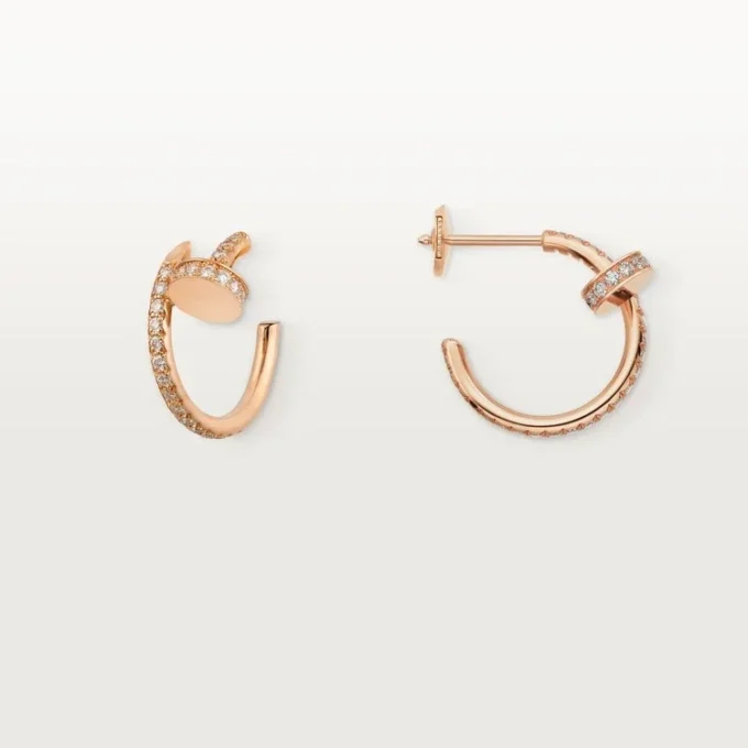 Juste Un Clou diamant-hoop-øreringer, rosagull | Cartier Us