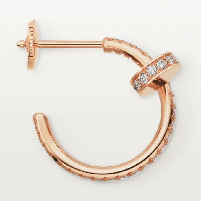 Juste Un Clou diamant-hoop-øreringer, rosagull | Cartier Us