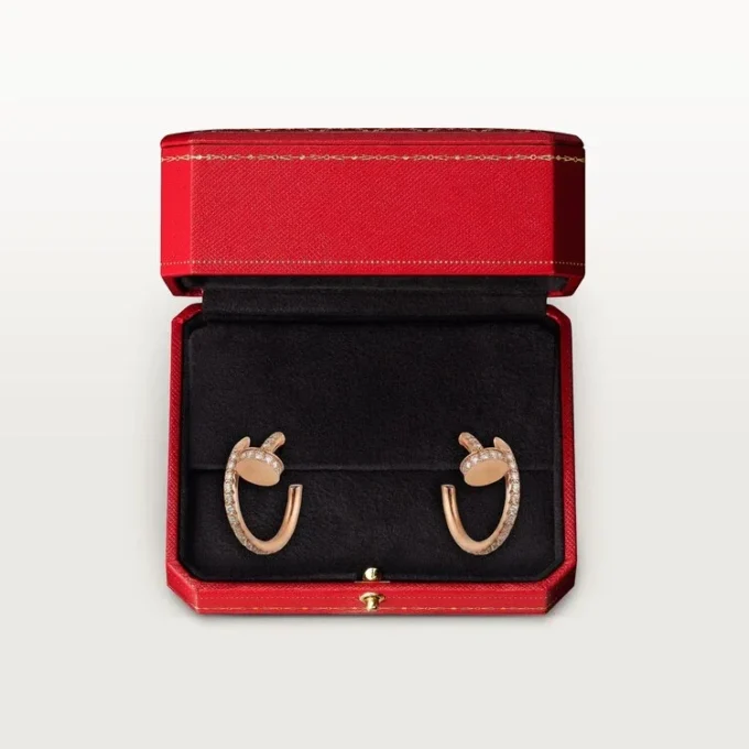 Juste Un Clou diamant-hoop-øreringer, rosagull | Cartier Us