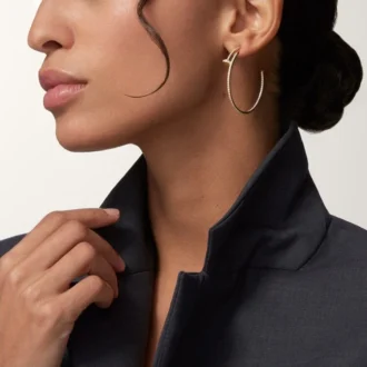 Juste Un Clou hoop-øreringer, stor modell, pavé