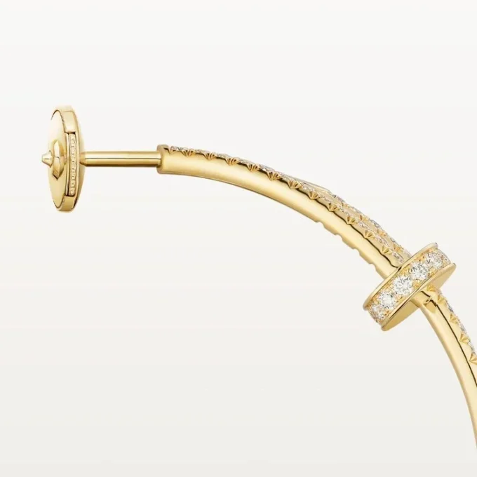 Juste Un Clou hoop-øreringer, stor modell, pavé