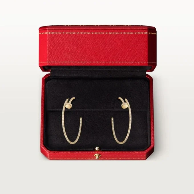Juste Un Clou hoop-øreringer, stor modell, pavé