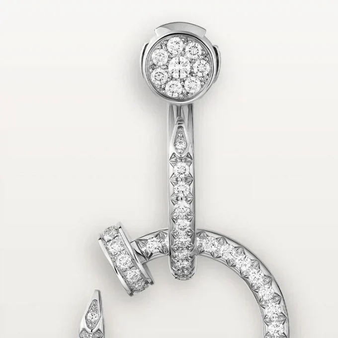 Juste Un Clou-øreringer, doble, pavé