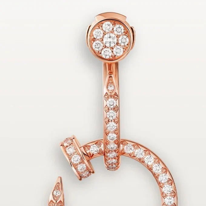 Juste Un Clou-øreringer, doble, pavé