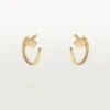 Juste Un Clou-øreringer – gult gull, diamanter – Cartier
