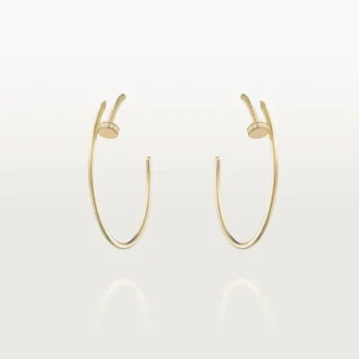 Juste Un Clou-øreringer – gult gull, diamanter – Cartier