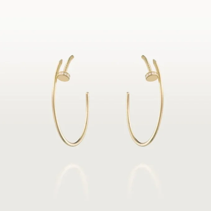 Juste Un Clou-øreringer – gult gull, diamanter – Cartier
