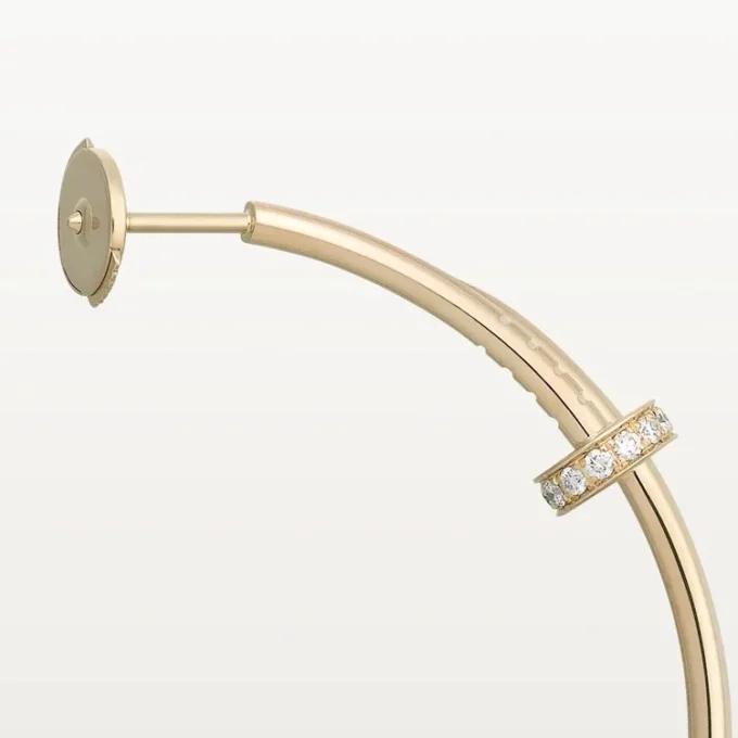 Juste Un Clou-øreringer – gult gull, diamanter – Cartier