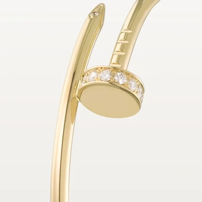 Juste Un Clou-øreringer – gult gull, diamanter – Cartier