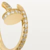 Juste Un Clou-øreringer – gult gull, diamanter – Cartier