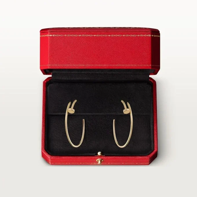 Juste Un Clou-øreringer – gult gull, diamanter – Cartier