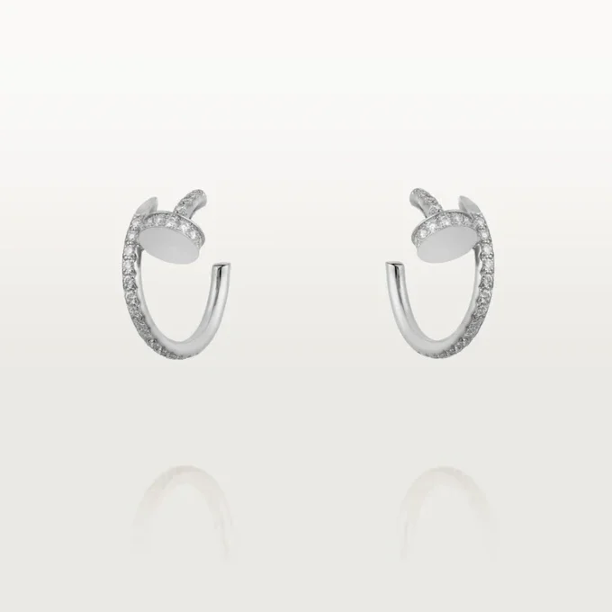 Juste Un Clou-øreringer – hvitt gull, diamanter – Cartier