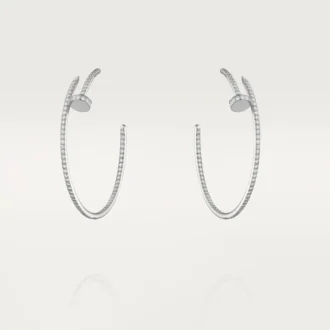 Juste Un Clou-øreringer – hvitt gull, diamanter – Cartier