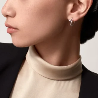 Juste Un Clou-øreringer – hvitt gull, diamanter – Cartier