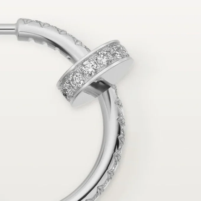 Juste Un Clou-øreringer – hvitt gull, diamanter – Cartier