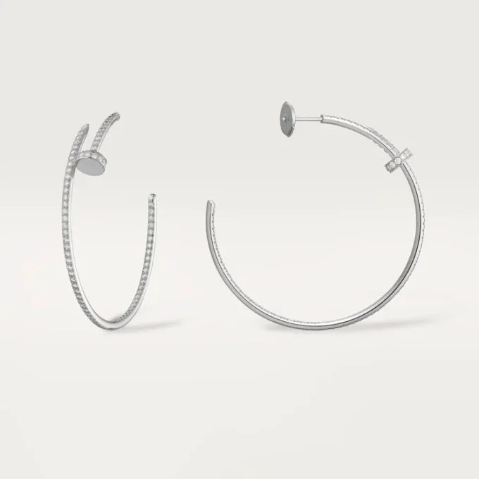 Juste Un Clou-øreringer – hvitt gull, diamanter – Cartier