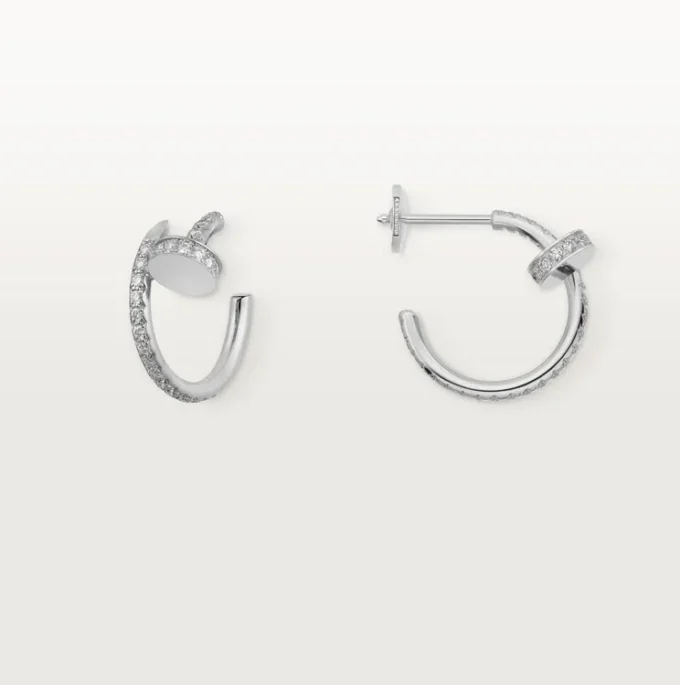 Juste Un Clou-øreringer – hvitt gull, diamanter – Cartier