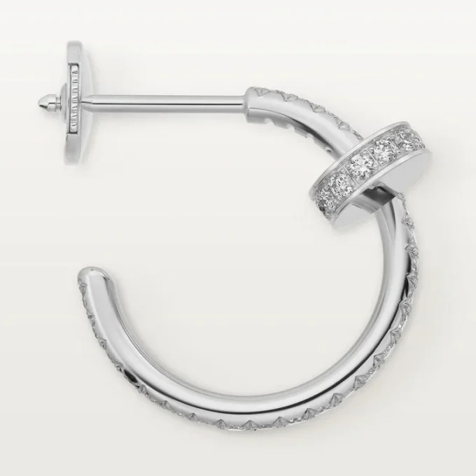 Juste Un Clou-øreringer – hvitt gull, diamanter – Cartier