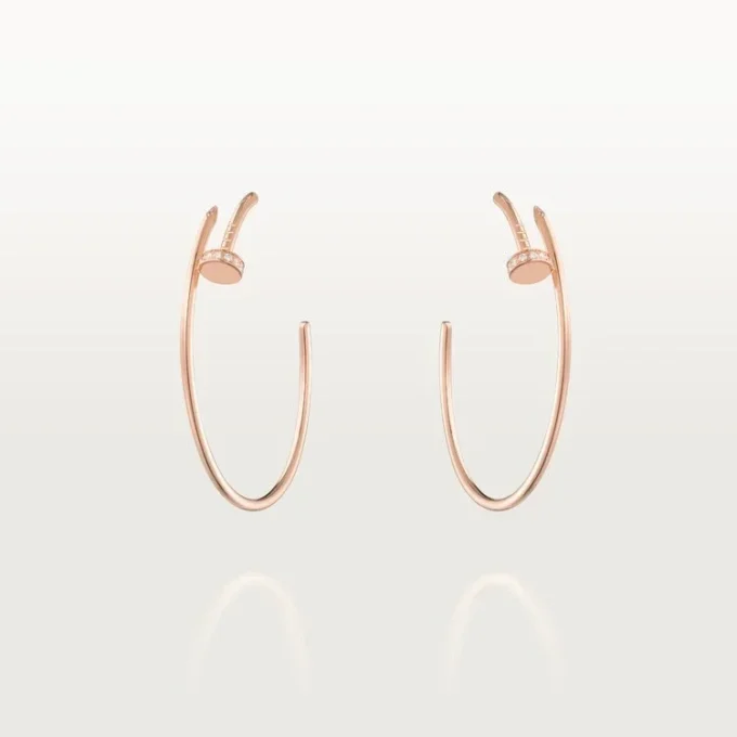 Juste Un Clou-øreringer – rosa gull, diamanter – Cartier