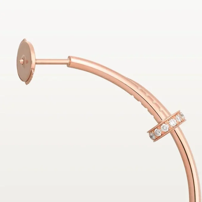 Juste Un Clou-øreringer – rosa gull, diamanter – Cartier