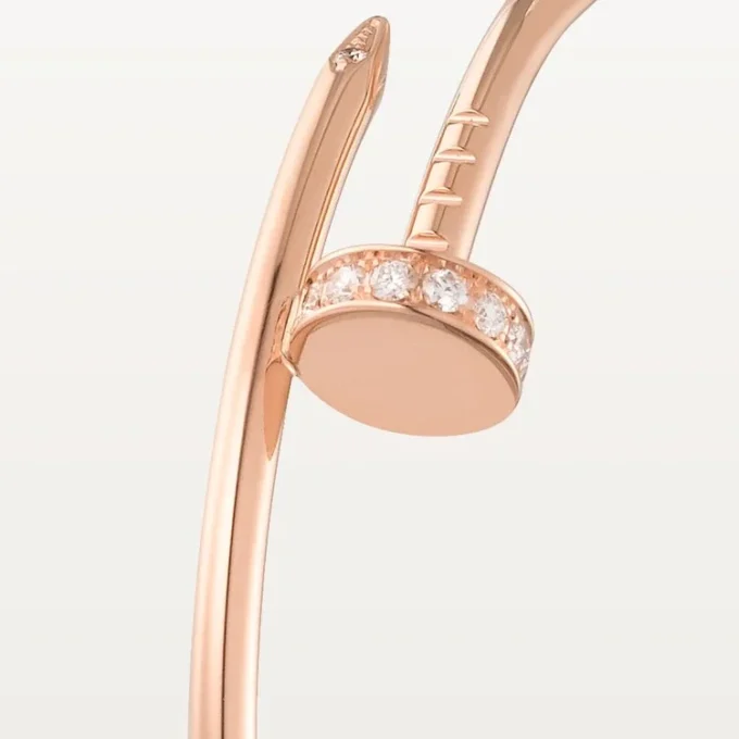 Juste Un Clou-øreringer – rosa gull, diamanter – Cartier