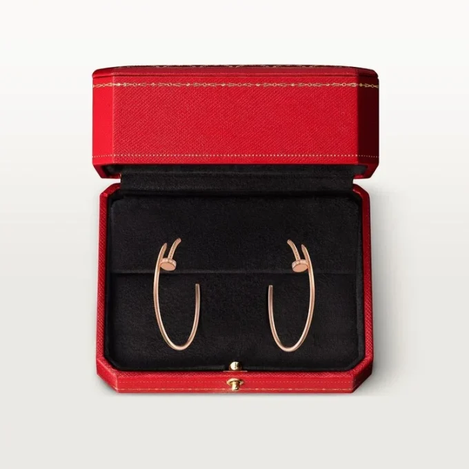 Juste Un Clou-øreringer – rosa gull, diamanter – Cartier