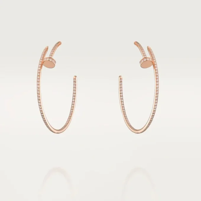Juste Un Clou-øreringer – Rosagull, diamanter – Cartier