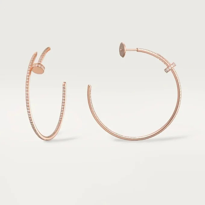Juste Un Clou-øreringer – Rosagull, diamanter – Cartier