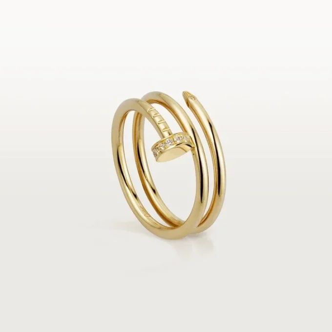 Juste Un Clou-ring – gult gull, diamanter – Cartier