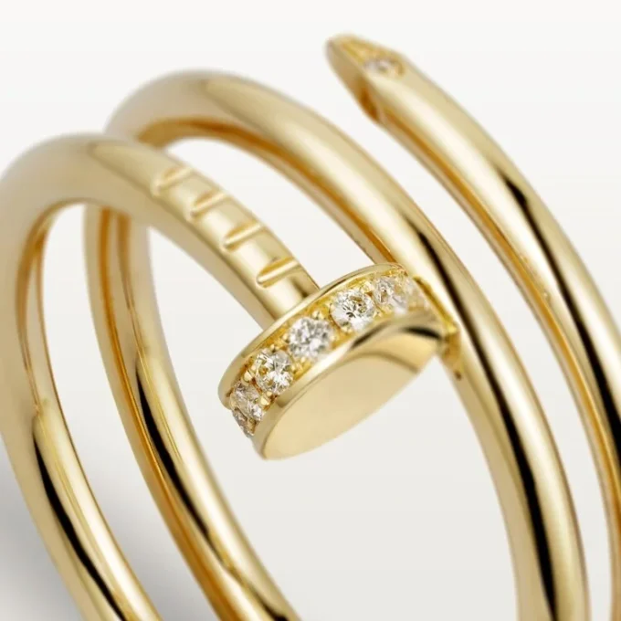 Juste Un Clou-ring – gult gull, diamanter – Cartier