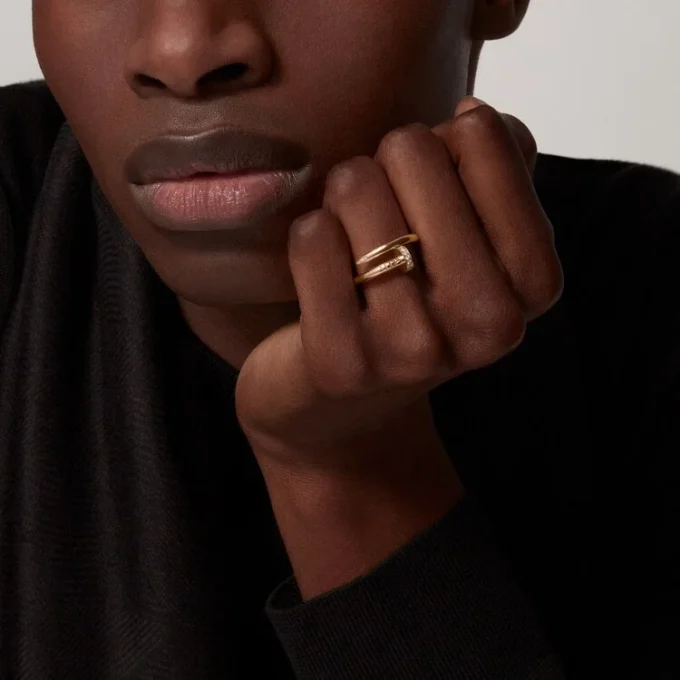 Juste Un Clou-ring – gult gull, diamanter – Cartier