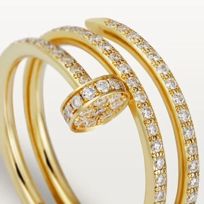 Juste Un Clou-ring – gult gull, diamanter – Cartier