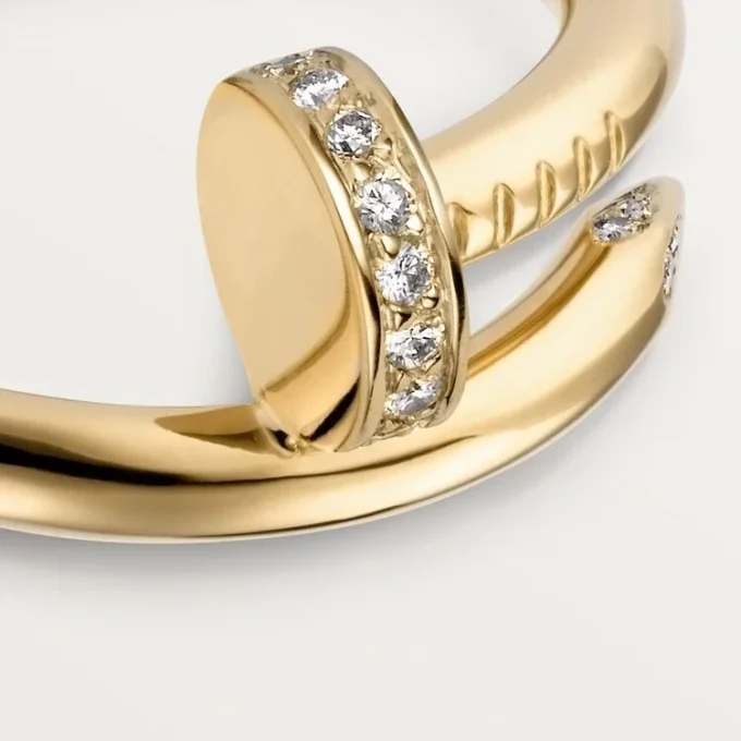 Juste Un Clou-ring – gult gull, diamanter – Cartier